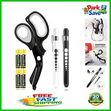 3-Pack Medical Scissors  LED Penlights for First Aid - Durable  Ergonomic