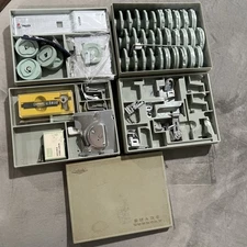 Vintage Sears KENMORE Sewing Machine Accessory Box CAMS Buttonholer Parts Green