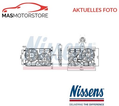 LÜFTER KÜHLERLÜFTER LÜFTERMOTOR NISSENS 850096 A NEU OE QUALITÄT