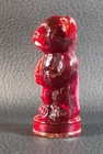 Boyd's Crystal Art Glass ANDY THE BEAR #13 CHERRY RED 9-14-01 Glows NOS — photo 6