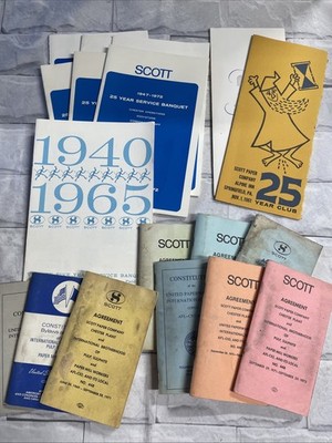 Scott Paper, Chester PA Memorabilia, Paper Collectibles, Agreement Booklets #50