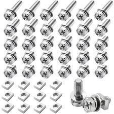 60 Pack M6 Stainless Steel Motorcycle Battery Terminal Bolts  Nuts Kit 10Mm 12M