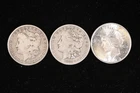 90% SILVER DOLLAR LOT OF 3 COINS PEACE MORGAN SILVER DOLLARS FREE SHIP NR!