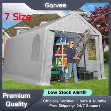 Portable Shed Outdoor Motorcycle Storage Heavy Duty Waterproof Tent Roll-up Door