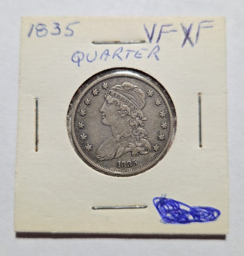 1835 Capped Bust Quarter VF- XF / Philadelphia