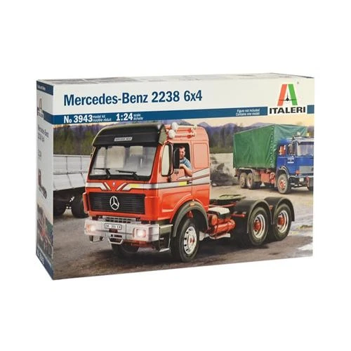 1:24 Italeri Mercedes Benz 2238 6X4 Tractor Truck 3-Assi 1990 Kit IT3943 Modelli - Photo 2/4