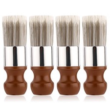 4pcs Salve Brushes for Furniture, Leather Cleaning Brush with Wood Handle and...