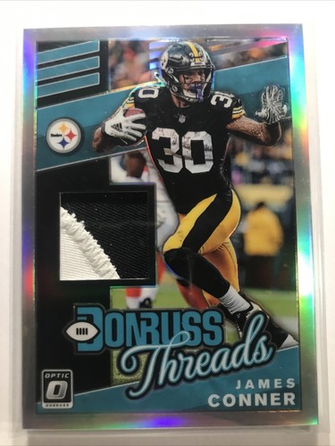 James Conner 2019 Donruss Optic THREADS GAME USED PATCH SILVER HOLO STEELERS /50