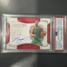 DERRICK ROSE 2024 NATIONAL TREASURES Hometown Heroes AUTO /25 PSADNA Cert
