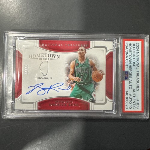 DERRICK ROSE 2024 NATIONAL TREASURES Hometown Heroes AUTO /25 PSADNA Cert