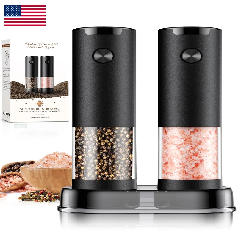 Ioion Electric Salt And Pepper Grinder Set Automatic Battery Pepper Mill