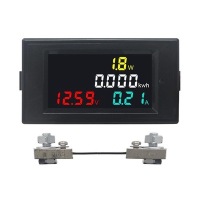 Ammeter Voltmeter DC 14-600V 100A Digital Multimeter Panel Power Energy Monit...