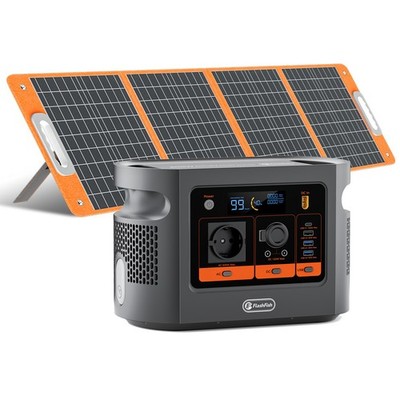 FlashFish E106B Solargenerator 384Wh 600W Powerstation Optional Solarpanel 100W