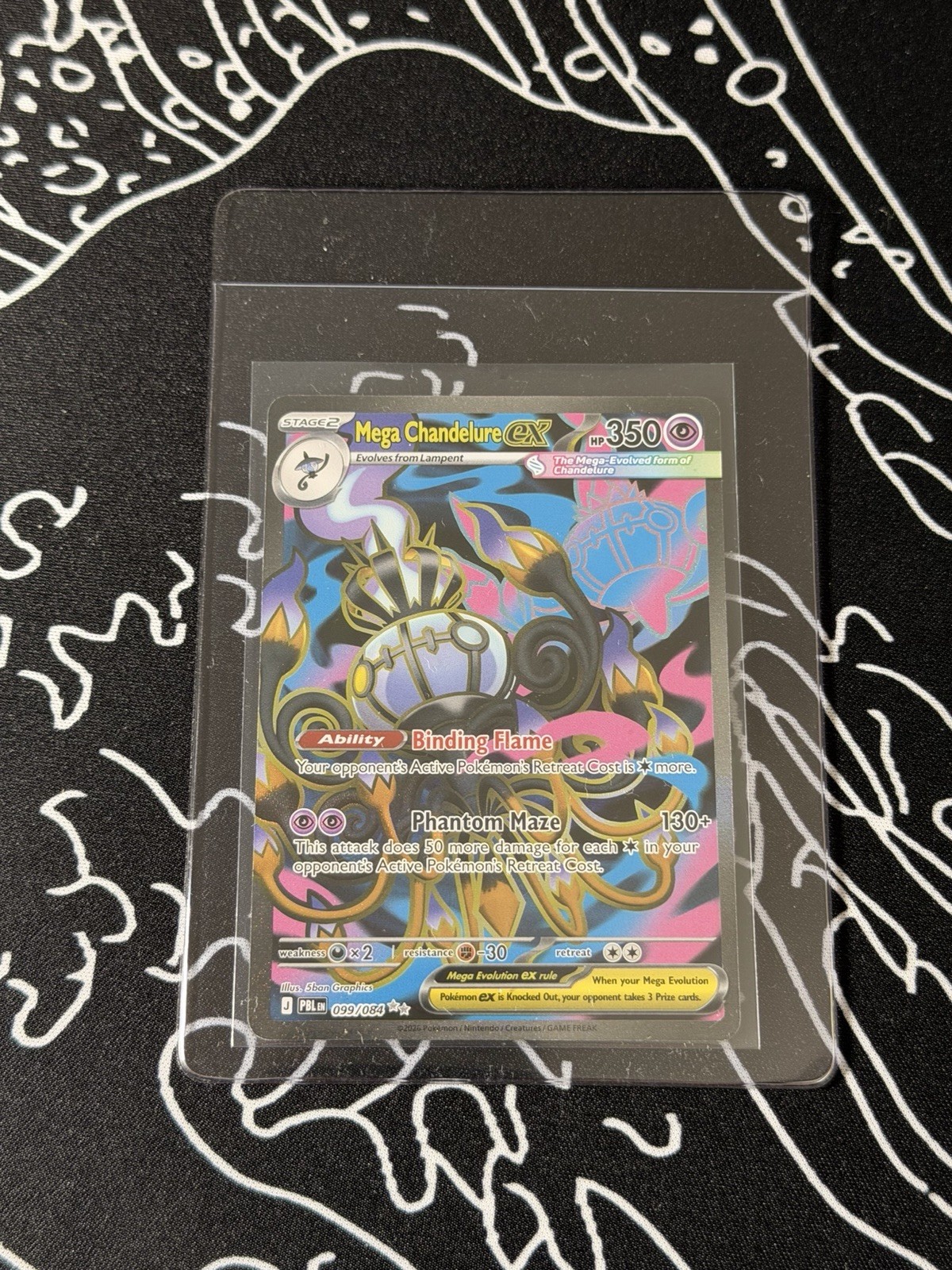 Mega Chandelure ex 099/084 Ultra Rare Pokemon Pitch Black 2026 NM