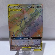 Moltres & Zapdos & Articuno GX 69/68 Rainbow Holo Pokemon Hidden Fates ENG NM