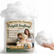 Pillow Stuffing 2.5lb/40oz, Polyfill Stuffing for Stuffed Animals, Couch Cush...