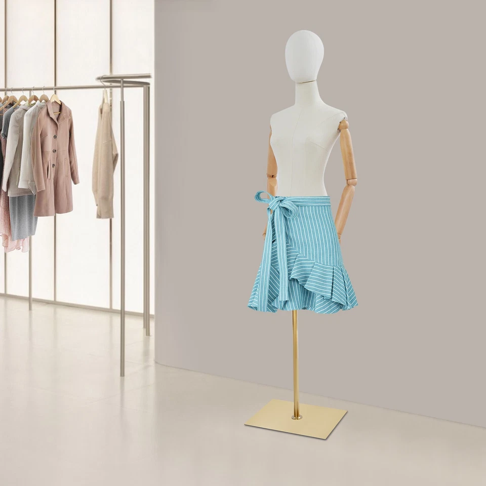 Female Dress Form Pinnable Foam Mannequin Torso with Adjustable Metal Base - Image 3 of 4