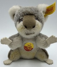 Steiff Yuku Koala 1446/11 Mohair Plush 11cm Germany w/ Button Tag Chest Tag VTG