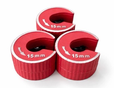 3er Pack Schwerlast 15 mm Kupferrohrschneider Schneider Ersatzrad Rohrscheibe Sanitär
