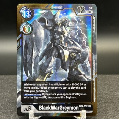 BlackWarGreymon BT2-112 SEC Alt Art Digimon Card