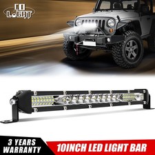 8 14 22 32 42 52 Led Light Bar Spot Flood Combo Driving Offroad For Jeep 4wd
