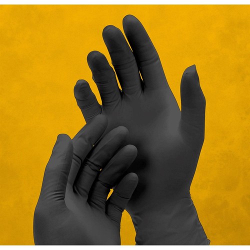 Dark Light 9mm Nitrile Powder Free Exam Gloves, Medium, 100 - Bild 2 von 5