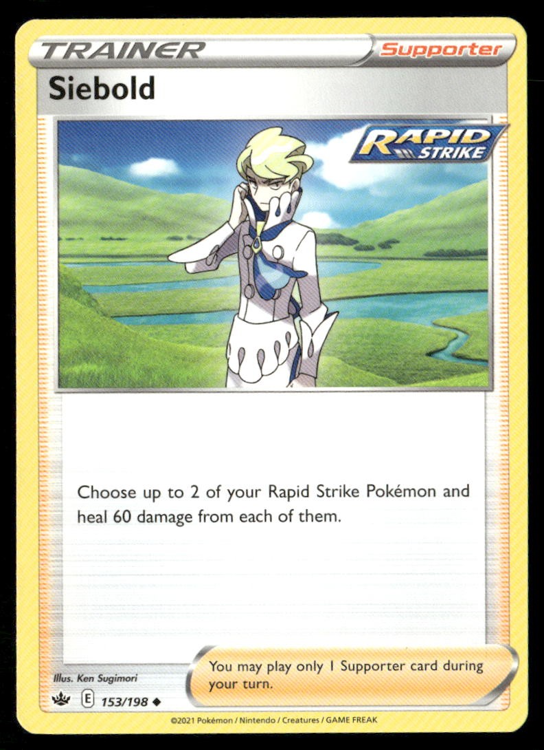 Siebold Chilling Reign 153/198 Uncommon Pokemon Near Mint