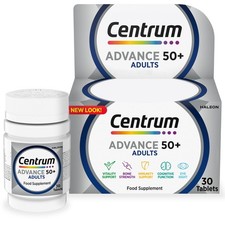 Centrum Advance 50+ Tablets Multivitamin & 30 count (Pack of 1), White 