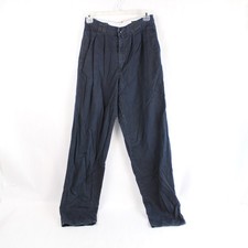 Vintage Generra Black Pleated Taper Fit Pants Women's Size 28 Retro Style