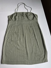 Urban Outfitters Women's Plaid Green/White Sundress Size 10
