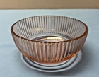 Vintage Anchor Hocking Queen Mary Serving Bowl 6" Pink Depression Glass