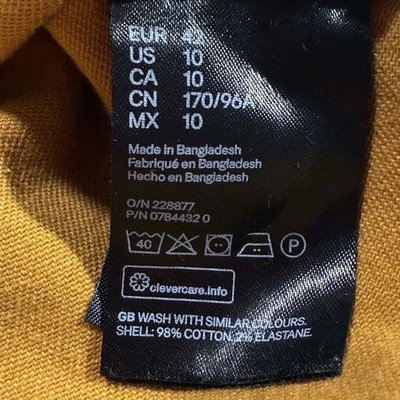 H&M Divided Mustard Yellow Button Front Mini Dress- Y2K