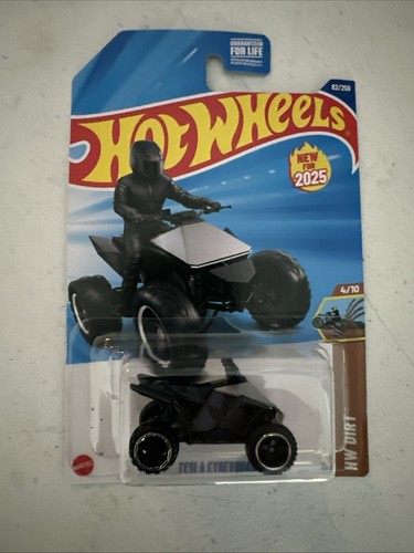 Hot Wheels Tesla Cyberquad Black #82 82/250 - 2025 HW Dirt - Picture 1 of 2