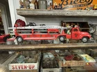 Vintage 1954 Tonka Toys MFD Aerial Ladder Fire Truck No 5 Pressed Steel