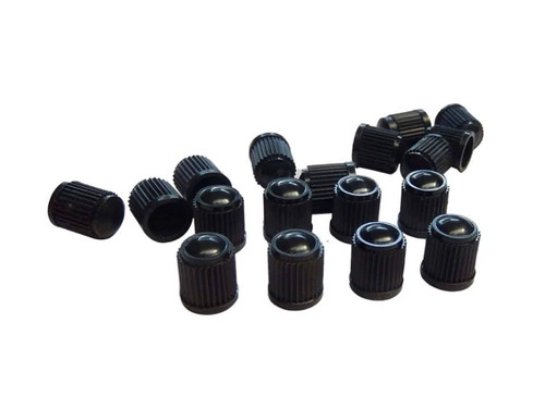 20PCS Black Plastic Tire Valve Caps with O-Ring for Car & Bike Dust Protection - Picture 9 of 10