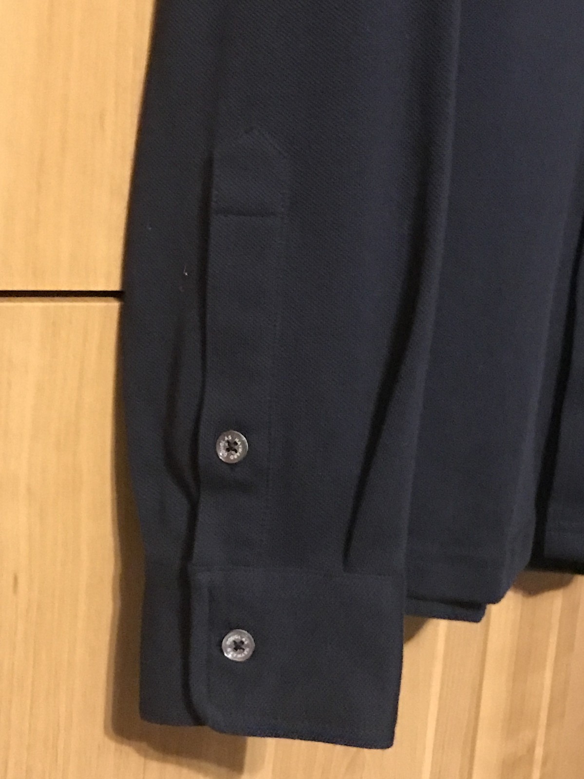 Douglas Hayward Double Mercerised Cotton Pique Button Down Shirt, Navy S - £165 image 4