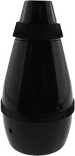 E-outstanding Trumpet Silencer Black Lightweight ABS Straight