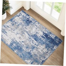 Washable Area Rugs 2'x3' Non-Slip Modern Abstract Soft for Living Room
