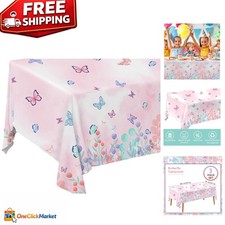Waterproof Butterfly Tablecloths - 54"x108", Perfect for Kids Birthday Events