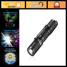 Super Bright 650 Lumens EDC Flashlight, Pocket Keychain Light, 5 Modes, IP68 Wat