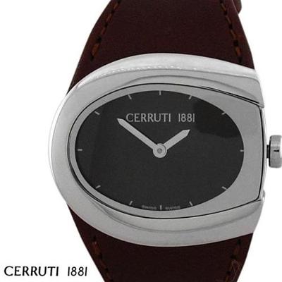 CERRUTI LADIES SWISS C TRANSATLANTIC QUARTZ WATCH NEW CT62632X103021 BROWN