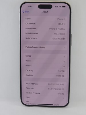Apple iPhone 15 Pro 1TB シルバー 本体 Apple iPhone 15 Pro - 128GB 256GB 512GB 1TB - All Colors