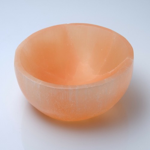 Selenite Bowl Carved Charging Dish Crystal Healing Cleansing Stone Natural 7-8cm - Picture 5 of 7