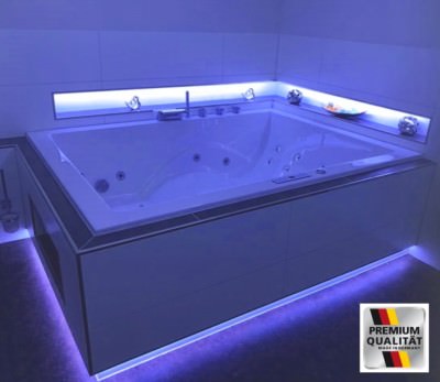 XXL Whirlpool Badewanne für 2 Personen MIT HEIZUNG Ozon ...
