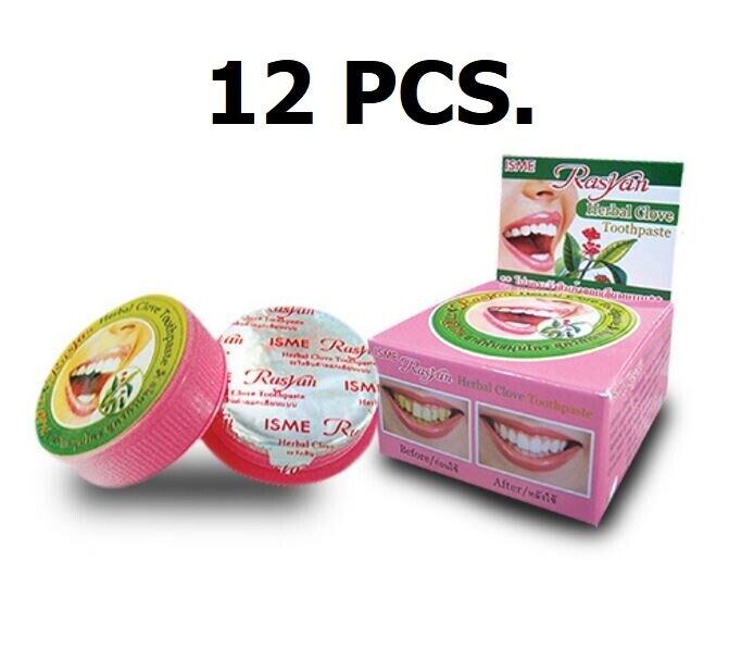 12x Isme Rasyan Shipping included Thai Herbal San Antonio Mall Clove Whitening Toothpaste TeethMou