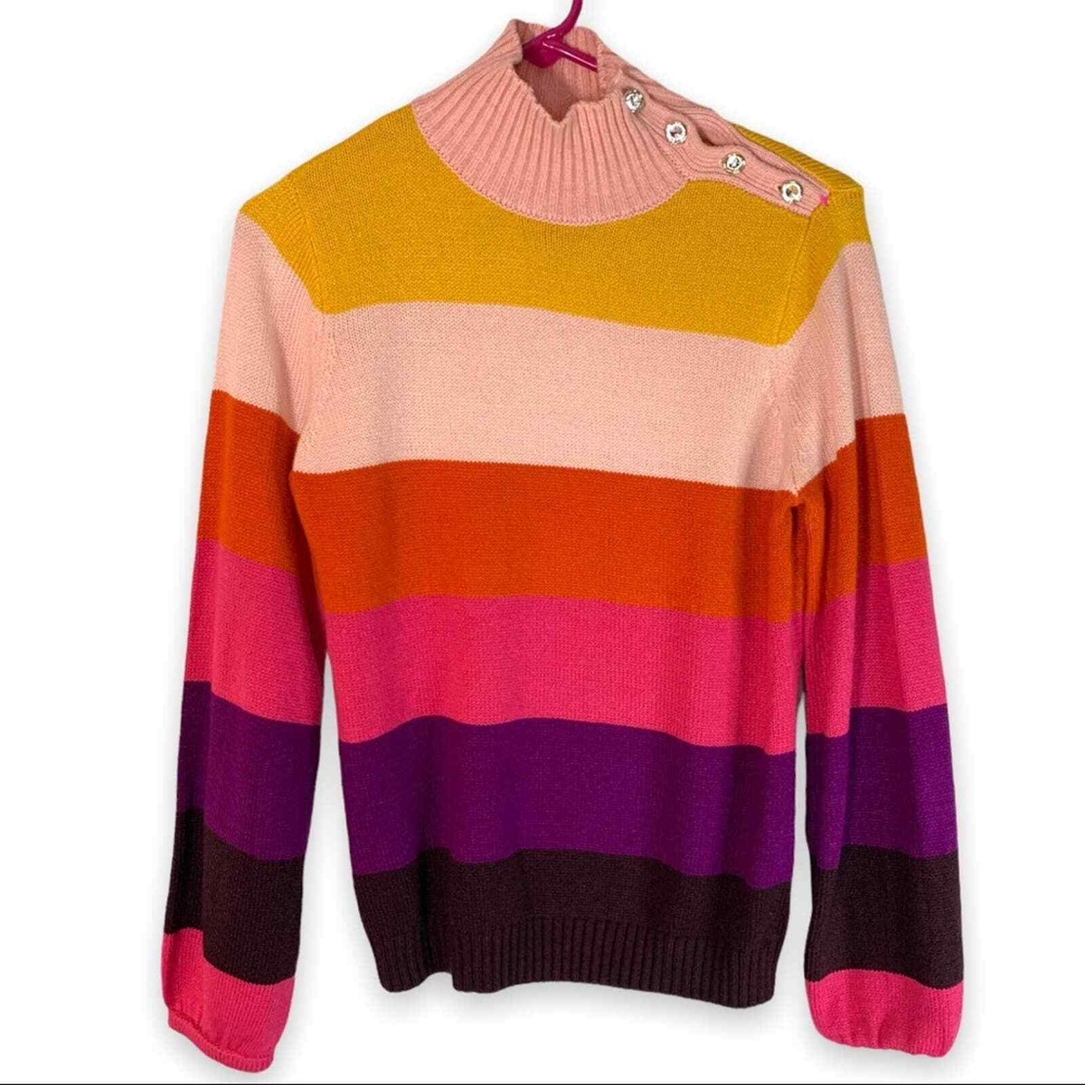 Colorblock Striped Turtleneck Sweater Colorblock Striped Turtleneck Sweater