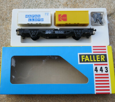 Faller AMS 443 -- Wagon with Container in Original Packaging -- RARE (BNL282)
