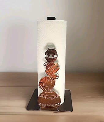 Unique Heavy Metal Cast Iron Native Pots Paper-towel Holder Dispenser Countertop