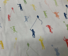 RILEY BLAKE - ON THE WIND C11851 - KIDS - WHITE BY JILL FINLEY- BY THE YARD