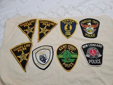 Lot Of 8 Ontario Florida Connecticut Ohio Uniform Patches